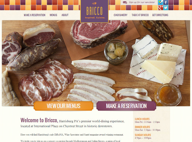 restaurants bricco thiet ke web nha hang