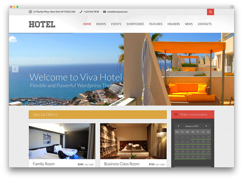 viva hotel booking theme thiet ke web khach san