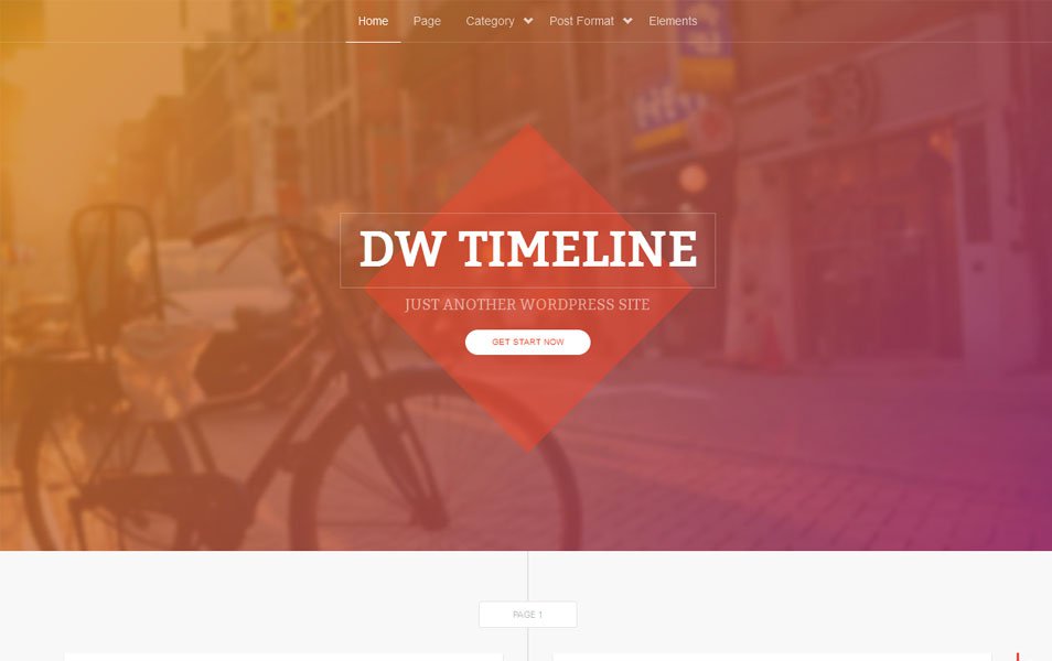 dw timeline free portfolio wordpress theme thiet ke web