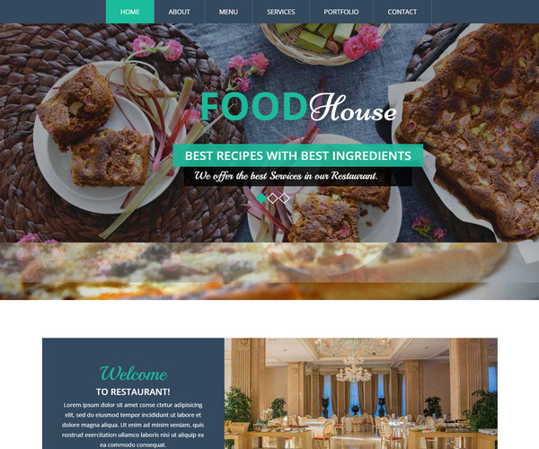Giao diện web nhà hàng Food House