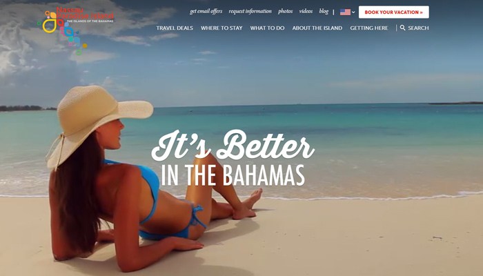Video background trên website Nassau Paradise Island