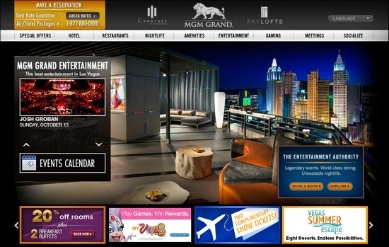 Trang web khách sạn mgm-grand