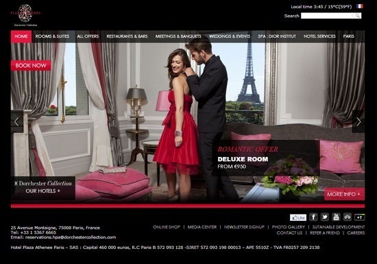 Trang web khách sạn plaza-athenee-paris