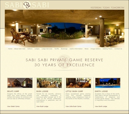 Trang web khách sạn sabi-sabi