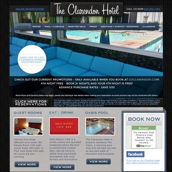 Trang web khách sạn the-clarendon-hotel