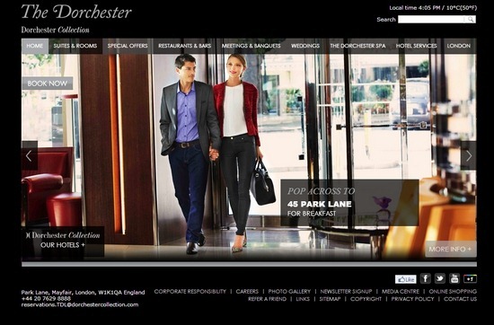 Trang web khách sạn the-dorchester