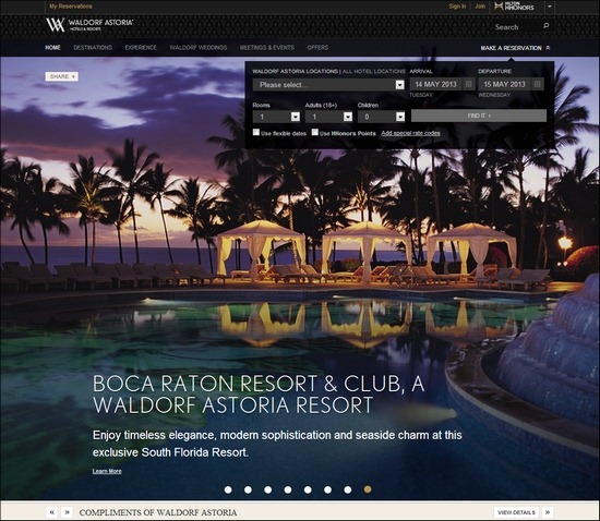 Trang web khách sạn waldorf-astoria