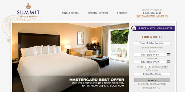 website của khách sạn Preferred Hotel Group