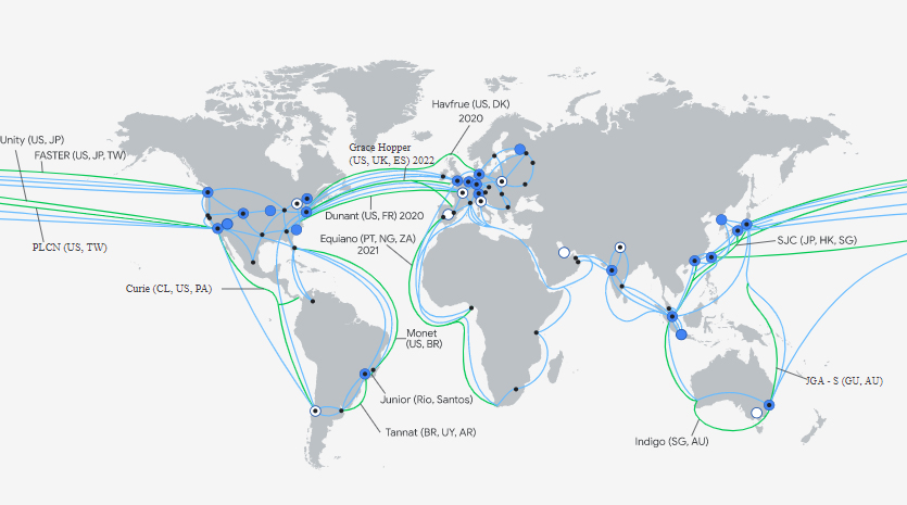 Mạng lưới Google Cloud Hơn 200 quốc gia và vùng lãnh thổ, 73 khu vực