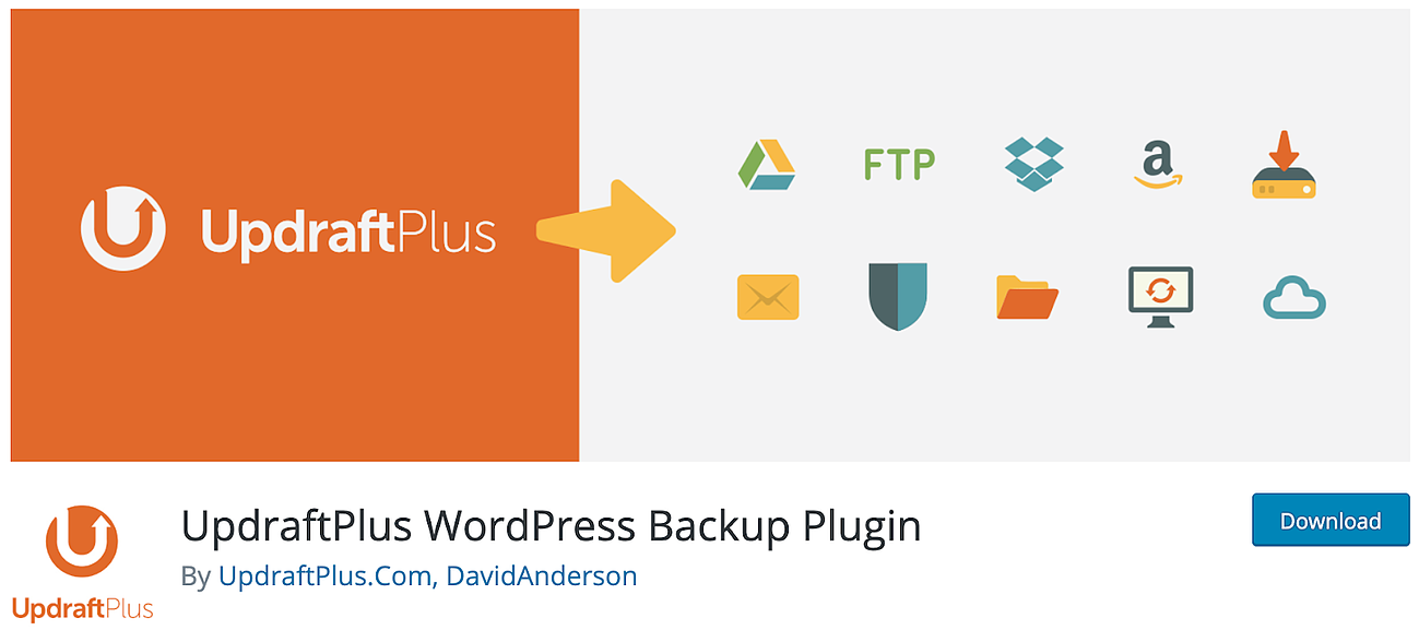 wordpress plugins: updraftplus