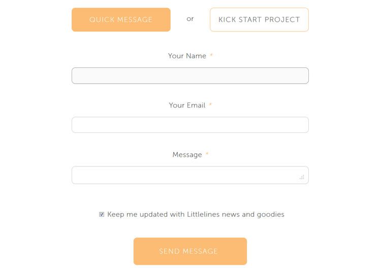 the inspirationally designed Clean Contact Form f-rom Littlelines