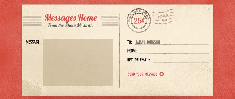 the original design Textured Contact Form f-rom Jarad Johnson