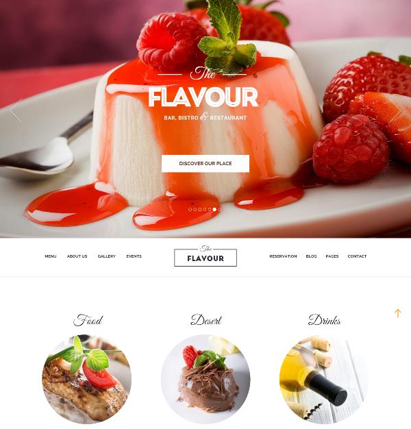 the flavour restaurant and food wordpress theme
