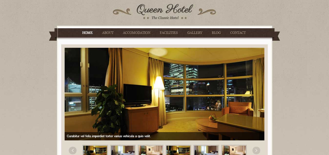 Giao diện web khách sạn Queen Hotel