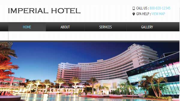 Thiet ke website khach san imperial hotel